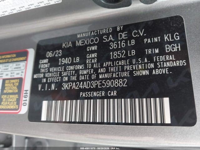 2023 KIA RIO S 9