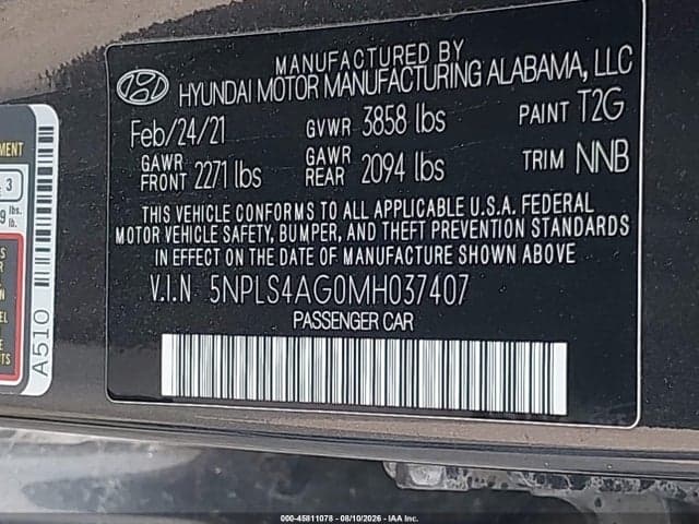 2021 HYUNDAI ELANTRA SEL 9