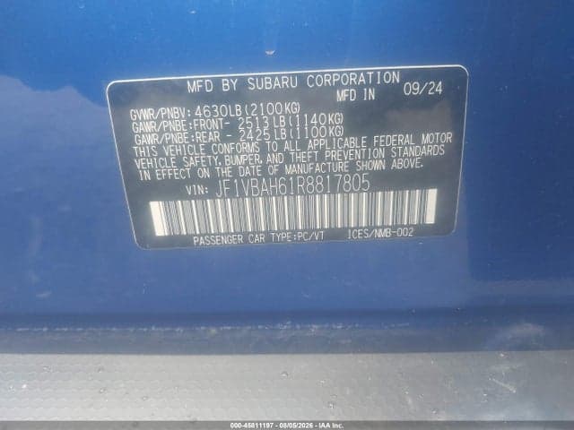 2024 SUBARU WRX PREMIUM 9