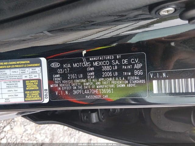 2017 KIA FORTE LX 9