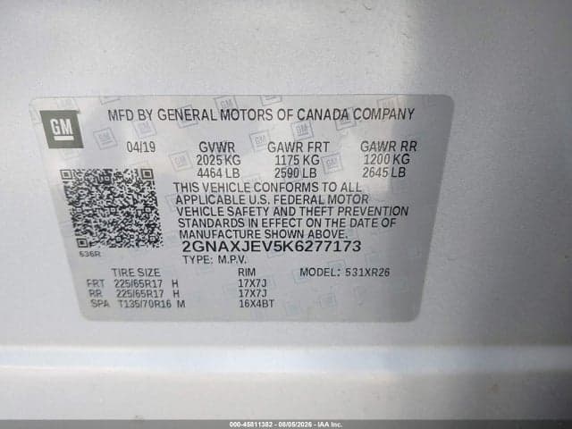 2019 CHEVROLET EQUINOX LT 9