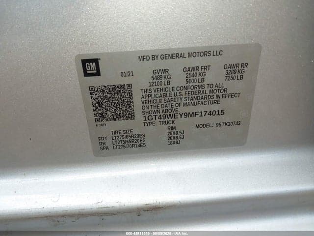 2021 GMC SIERRA 3500HD 4WD STANDARD BED DENALI 9