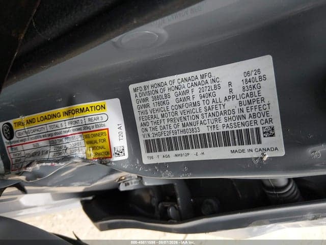 2026 HONDA CIVIC SPORT 9