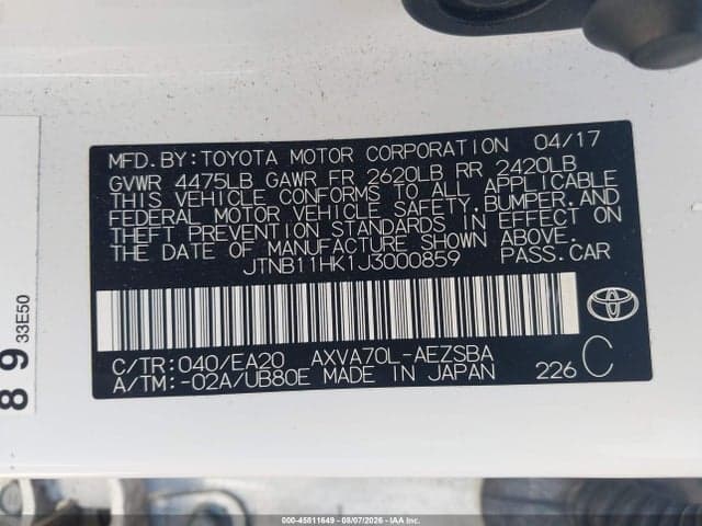 2018 TOYOTA CAMRY SE 9