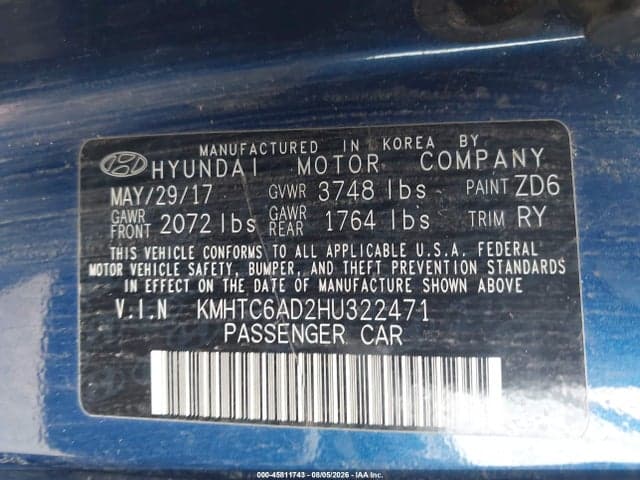 2017 HYUNDAI VELOSTER 9