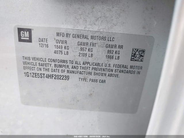 2017 CHEVROLET MALIBU 1LT 9