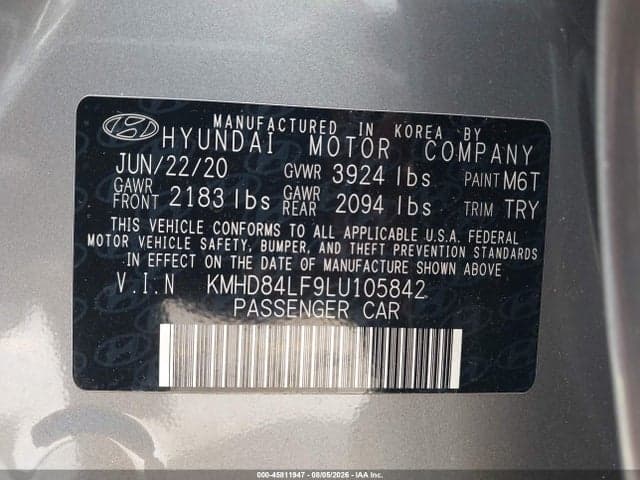 2020 HYUNDAI ELANTRA VALUE EDITION 9