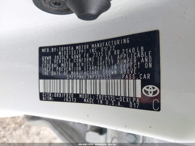 2022 TOYOTA COROLLA LE 9