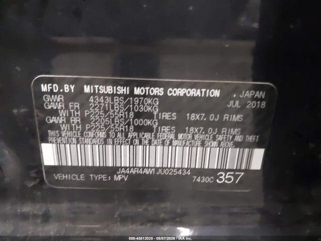 2018 MITSUBISHI OUTLANDER SPORT 2.4 SEL 9