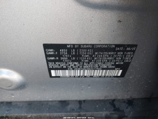 2025 SUBARU OUTBACK 9