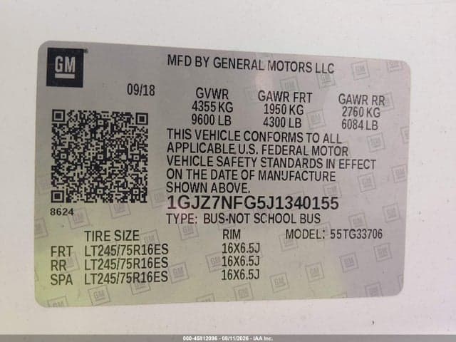2018 GMC SAVANA 3500 LS 9