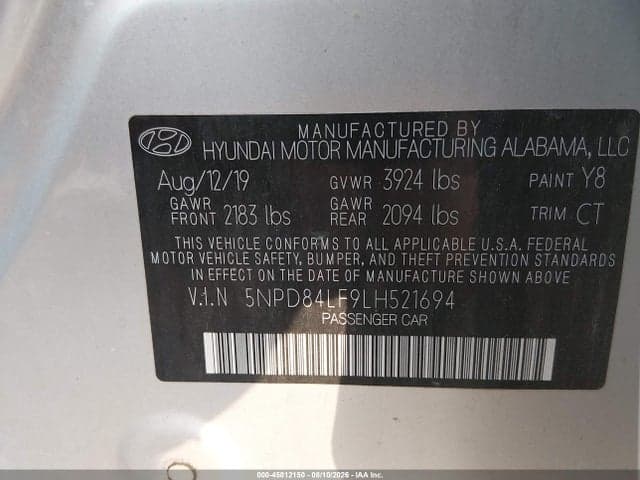 2020 HYUNDAI ELANTRA SEL 9