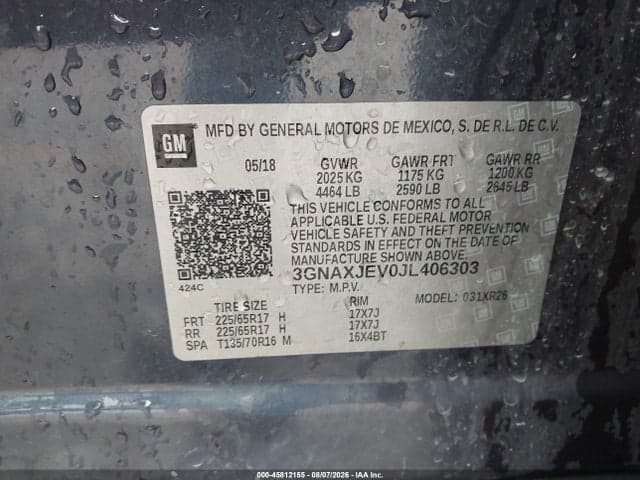2018 CHEVROLET EQUINOX LT 9