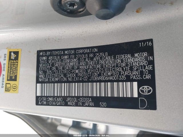 2017 TOYOTA MIRAI 9