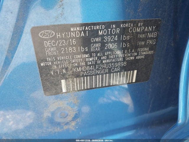 2017 HYUNDAI ELANTRA LIMITED 9