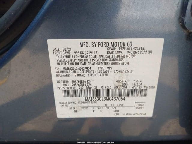 2021 FORD ECOSPORT SE 9