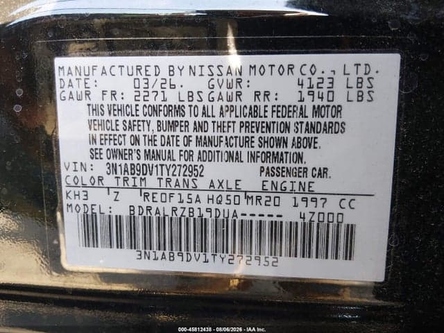 2026 NISSAN SENTRA SR 9