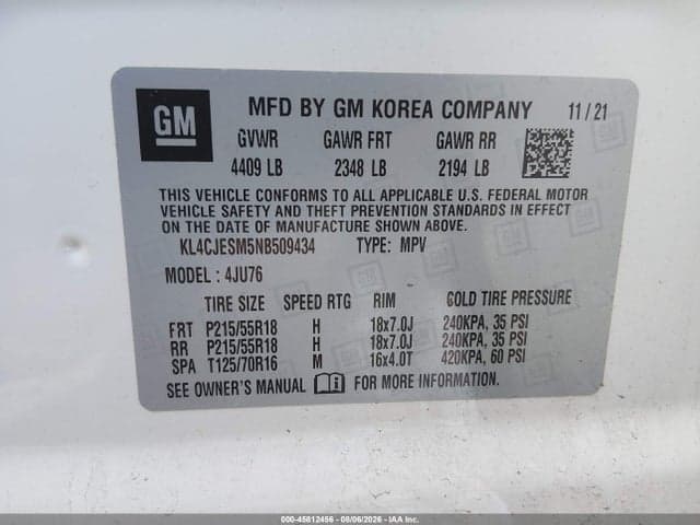 2022 BUICK ENCORE AWD PREFERRED 9