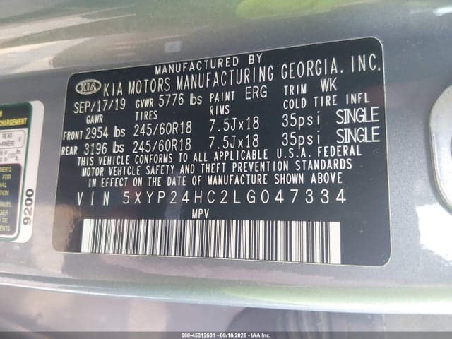 2020 KIA TELLURIDE LX 9