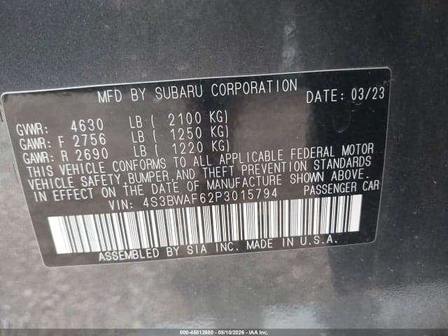 2023 SUBARU LEGACY PREMIUM 9
