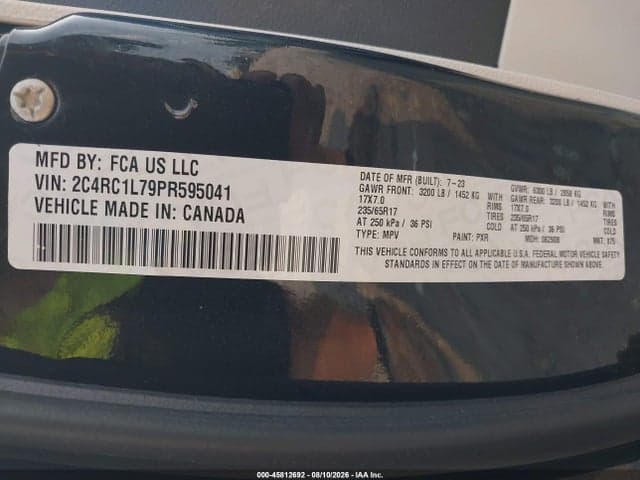 2023 CHRYSLER PACIFICA HYBRID TOURING L 9
