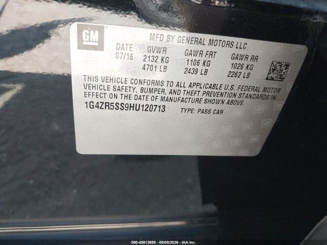2017 BUICK LACROSSE PREMIUM 9