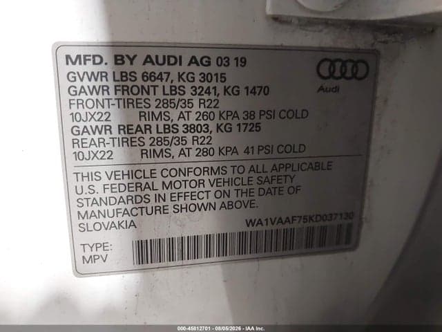 2019 AUDI Q7 55 PREMIUM 9