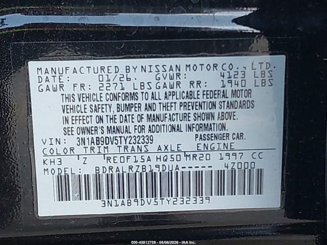 2026 NISSAN SENTRA SR 9