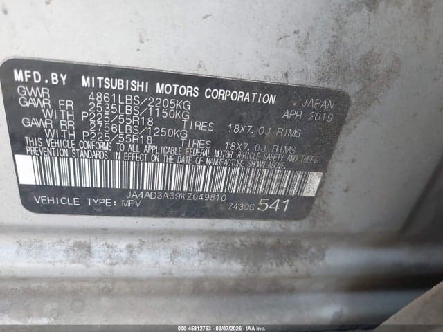 2019 MITSUBISHI OUTLANDER SE 9