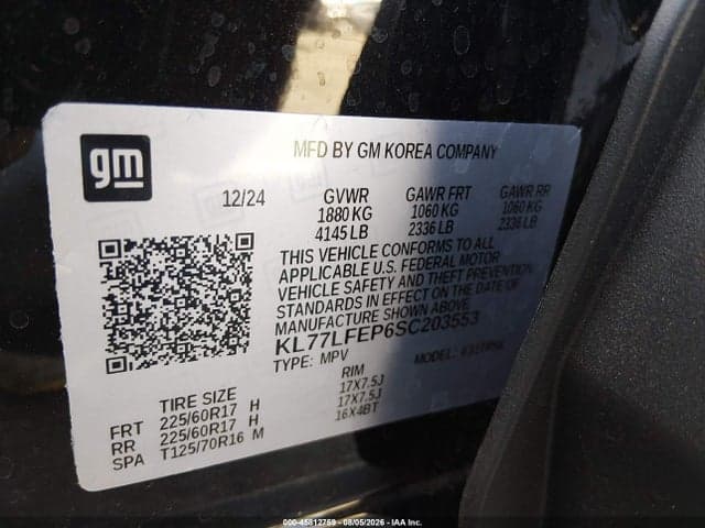 2025 CHEVROLET TRAX FWD LS 9