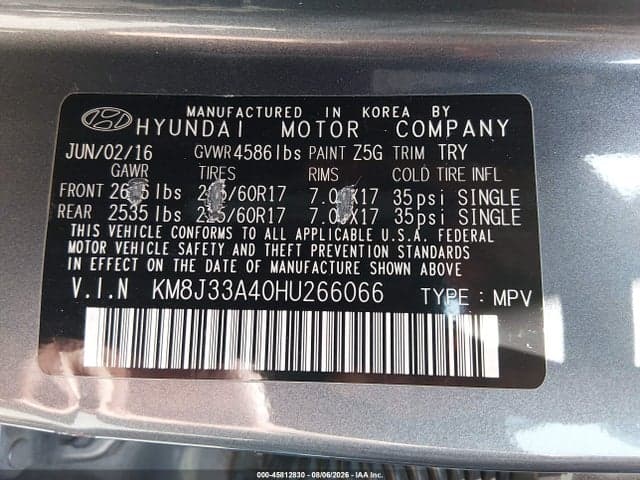 2017 HYUNDAI TUCSON SE 9