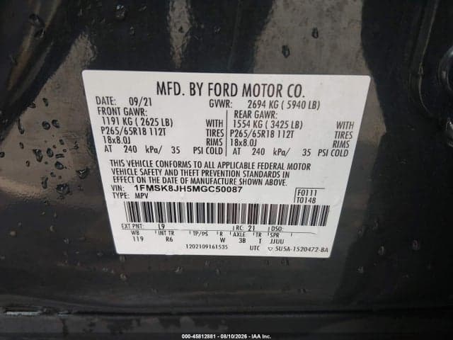 2021 FORD EXPLORER TIMBERLINE 9