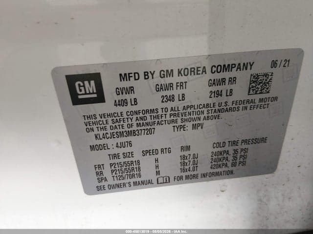 2021 BUICK ENCORE AWD PREFERRED 9