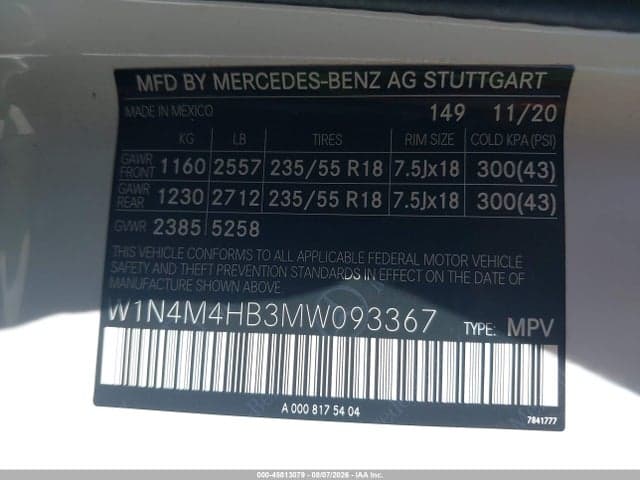 2021 MERCEDES-BENZ GLB 250 4MATIC 9