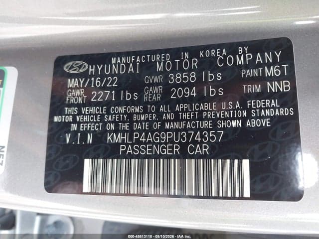 2023 HYUNDAI ELANTRA LIMITED 9