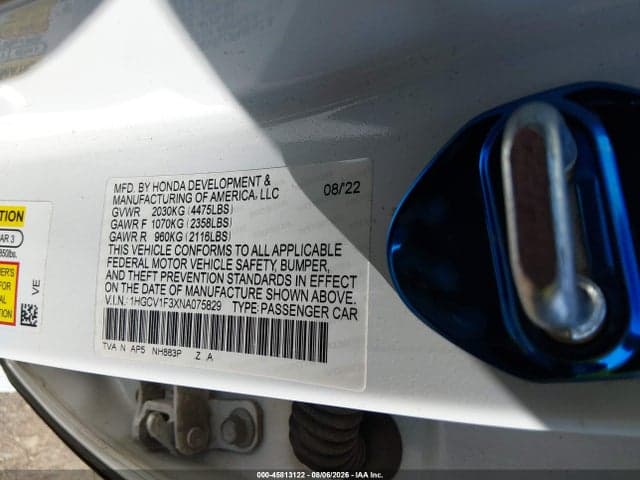 2022 HONDA ACCORD SPORT 9