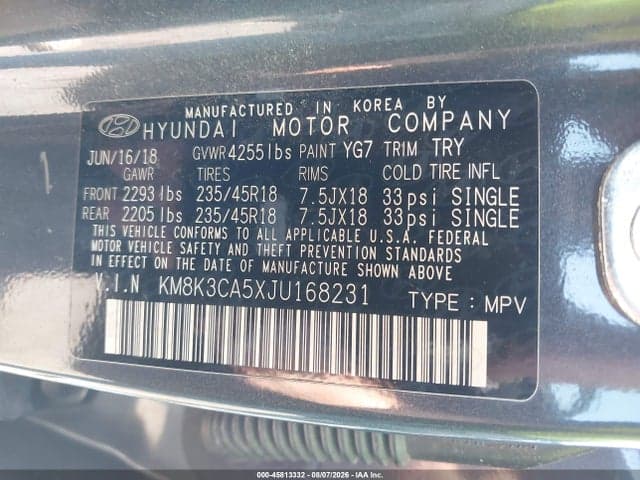2018 HYUNDAI KONA LIMITED 9