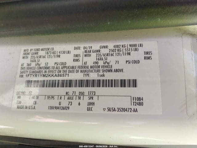 2019 FORD TRANSIT-250 9