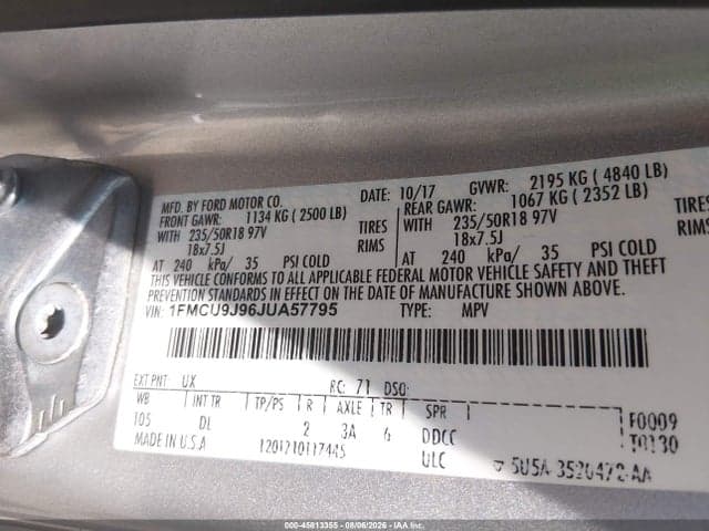 2018 FORD ESCAPE TITANIUM 9