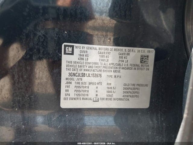 2018 CHEVROLET TRAX LT 9