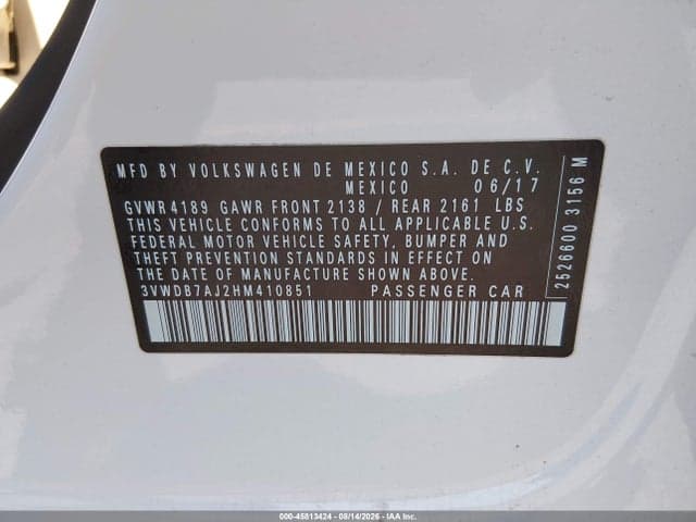 2017 VOLKSWAGEN JETTA 1.4T SE 9