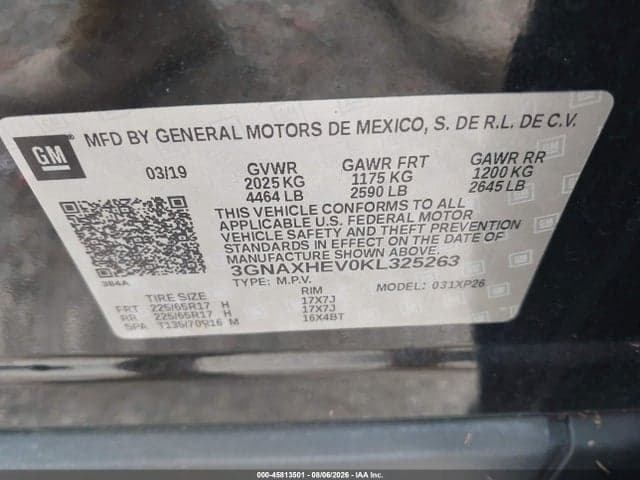 2019 CHEVROLET EQUINOX LS 9