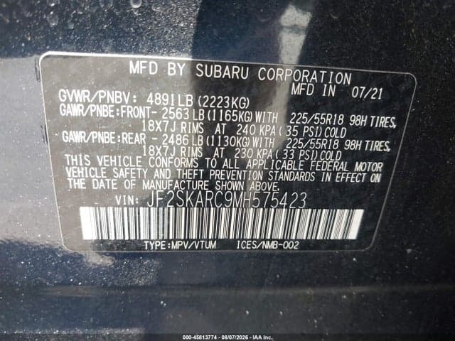2021 SUBARU FORESTER SPORT 9