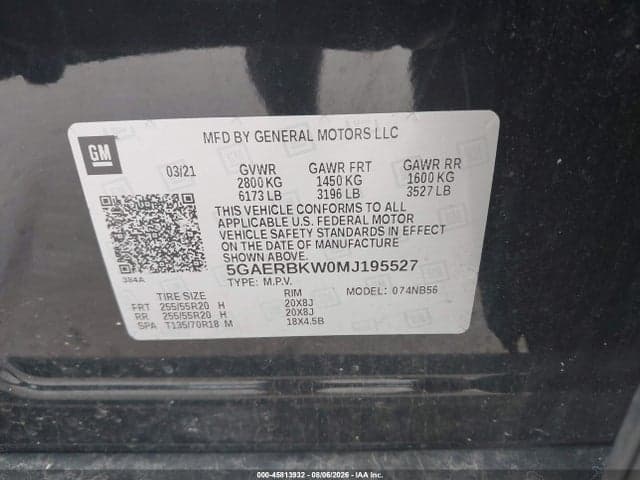 2021 BUICK ENCLAVE FWD ESSENCE 9