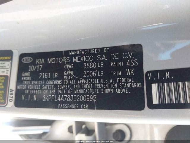 2018 KIA FORTE LX 9