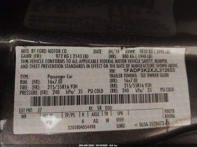 2018 FORD FOCUS SE 9