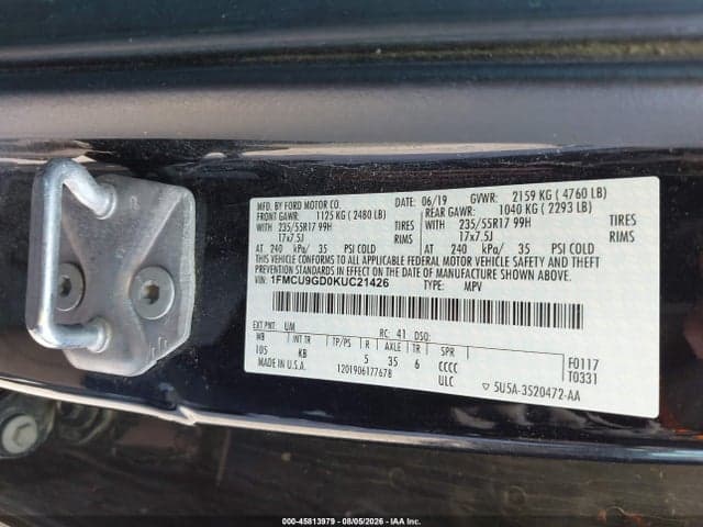 2019 FORD ESCAPE SE 9
