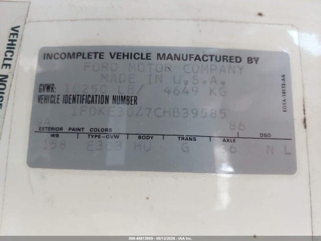1982 FORD ECONOLINE E350 CUTAWAY VAN 9