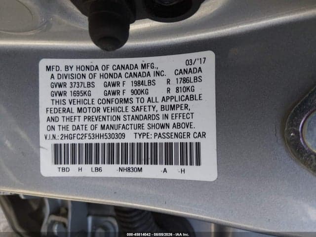 2017 HONDA CIVIC LX 9