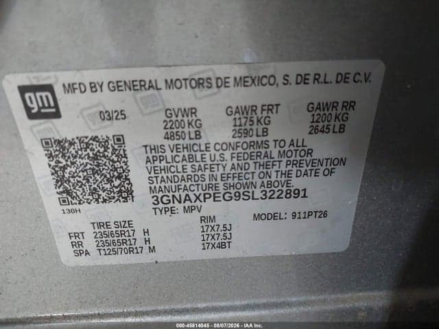2025 CHEVROLET EQUINOX AWD LT 9